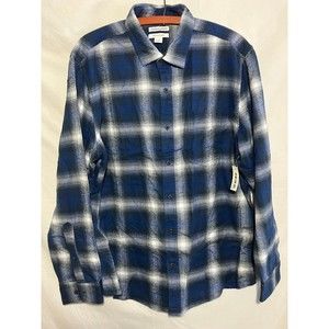 Men’s Blue Flannel Button Down Shirt
